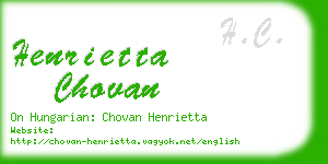 henrietta chovan business card